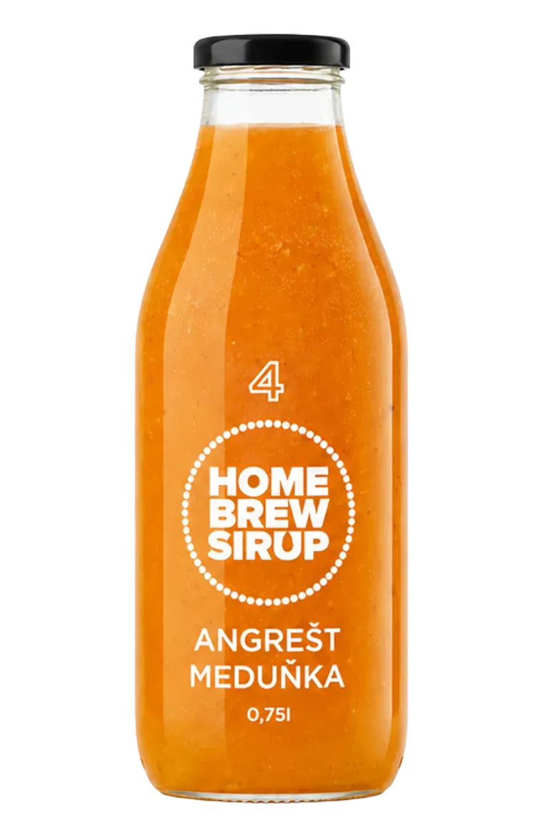 Home Brew Sirup Angrešt meduňka 0,75 l produktová lahev