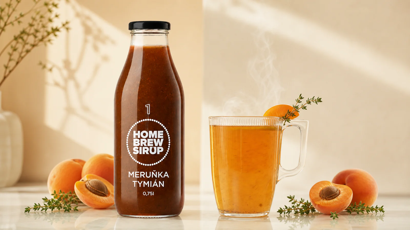 Horká meruňková limonáda s tymiánem